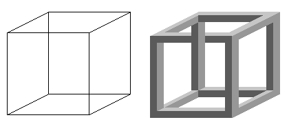 Resultado de imagen de imagenes con truco optico cubo