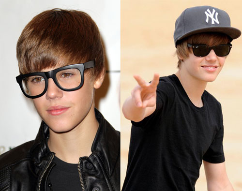 Justin bieber con lentes deals